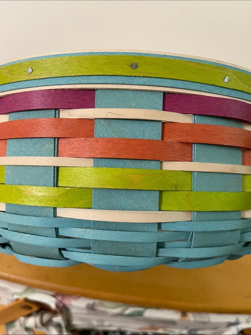 Rare Multi-Colored Longaberger Basket